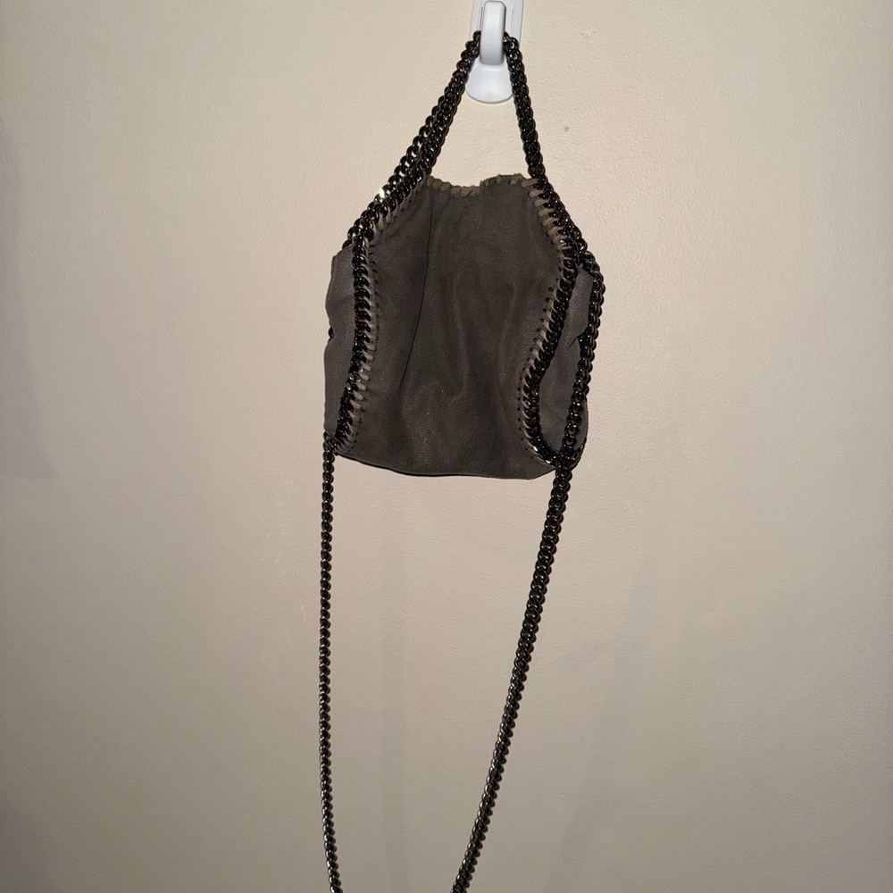 Stella McCartney Falabella Tiny Tote Authentic in Gray Vegan Suede - Picture 9 of 13